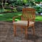 Eucalyptus Grandis Wood Dining Armchair with Beige Cushion